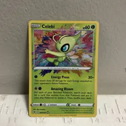 Celebi 009/185 SWSH04: Vivid Voltage NM Pokemon Card TCG Amazing Rare - Image 1