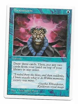 Magic the Gathering ~ MTG ~ 1x Brainstorm ~ Fifth Edition ~ 5Ed ~ M/NM - Image 1