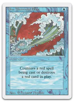 Blue Elemental Blast (NM) Revised Edition 3ED Magic MTG - Image 1