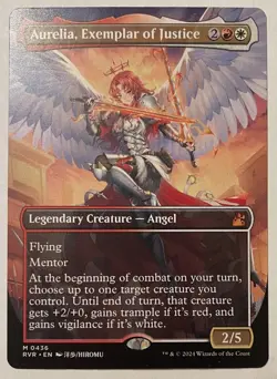 Aurelia, Exemplar of Justice Anime Borderless - Mythic - Ravnica Remastered MTG - Image 1