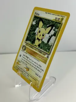 2001 Black Star Promo #35 Pichu reverse foil holo Pokemon league MP - Image 3