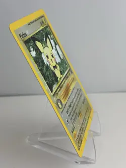 2001 Black Star Promo #35 Pichu reverse foil holo Pokemon league MP - Image 4