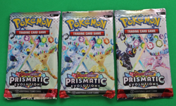 POKEMON SCARLET & VIOLET PRISMATIC EVOLUTIONS 3 BOOSTER PACKS SEALED - Image 1