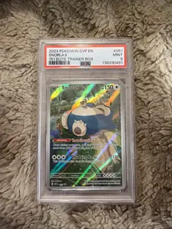 Pokemon 2023 SVP en Snorlax 151 Elite Trainer Box #51 Black Star Promo, PSA 9 - Image 1