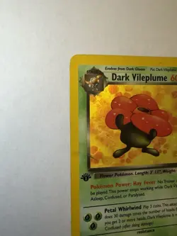 Pokemon TCG Dark Vileplume Team Rocket 1st Edition Holo Rare 13/82 60 HP Kagema. - Image 4