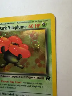 Pokemon TCG Dark Vileplume Team Rocket 1st Edition Holo Rare 13/82 60 HP Kagema. - Image 5