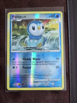 Pokemon Piplup Reverse Holo 85/127 PL Platinum LP - Image 4
