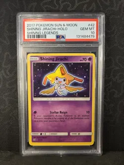 Shining Jirachi 42/73 - PSA 10 🌌 2017 Pokemon Sun & Moon Shining Legends ✨ - Image 1