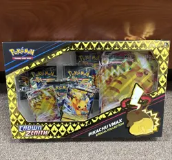 Pokemon crown zenith pikachu Vmax special collection Box New Sealed 5 packs - Image 1