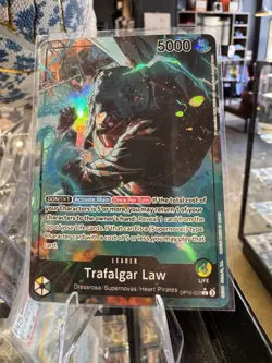One Piece TCG Trafalgar Law Leader Parallel OP10-022 Alt Art Royal Blood - Image 1