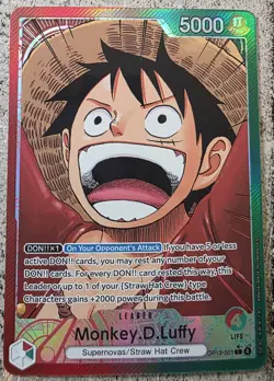 One Piece Monkey D Luffy Alt Art Leader OP-013 Carrying On His Will English - Image 2