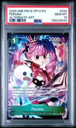 PSA 10 - 2025 ONE PIECE OP12-LEGACY OF THE MASTER 034 PERONA ALTERNATE ART (EN) - Image 1