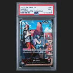 One Piece ~ SHANKS ~ PSA 9 ~ PSA Magazine Exclusive OP09-001 - Image 1