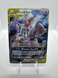 Pokemon TCG Mewtwo & Mew GX SM191 Black Star Promo Card NM - Image 1