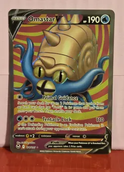 Pokemon Card - SWSH SILVER TEMPEST OMASTAR V - 174/195 FULL ART NM/Mint - Image 1
