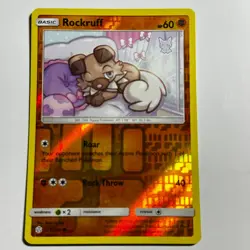 Rockruff 123/236 Common Reverse Holo Card Cosmic Eclipse SM12 Pokemon TCG LP - Image 1