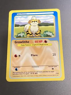 Growlithe #58 - Pokemon Funskool Card - Vintage India 2004 - Image 1