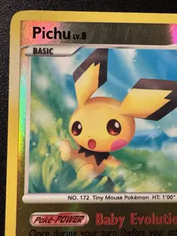 Pichu 45/100 D&P Stormfront Pokemon Card Reverse Holo Foil Rare HP - Image 3