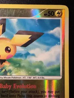 Pichu 45/100 D&P Stormfront Pokemon Card Reverse Holo Foil Rare HP - Image 4