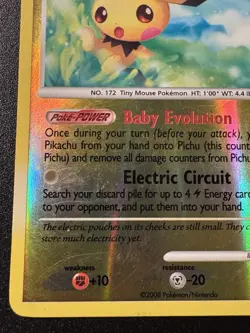 Pichu 45/100 D&P Stormfront Pokemon Card Reverse Holo Foil Rare HP - Image 5