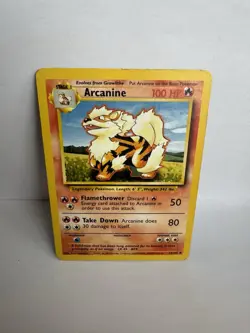Arcanine 23/102 Base Set Original Pokemon Card Non Holo Rare 1999 TGC WOTC - Image 1