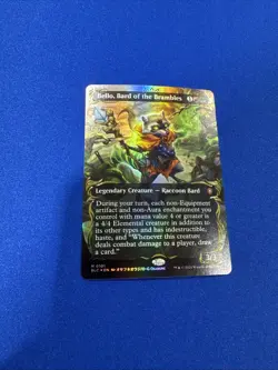 Bello, Bard of the Brambles 0101 Raised Foil Borderless Bloomburrow MTG NM - Image 1