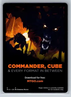 MTG Innistrad: Midnight Hunt #005 Zombie Token Creature Decayed - Image 2