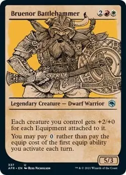 Magic The Gathering MTG BRUENOR BATTLEHAMMER SHOWCASE Forgotten Realms NM - Image 1