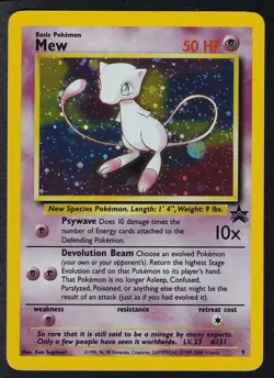 Pokemon Mew Holo #9 WOTC Black Star Promo 2000 Vintage RARE - Image 1