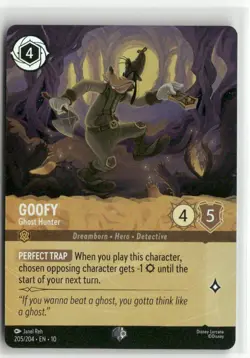 Goofy - Ghost Hunter Epic 205/204 Holo Whispers in the Well Lorcana NM - Image 1