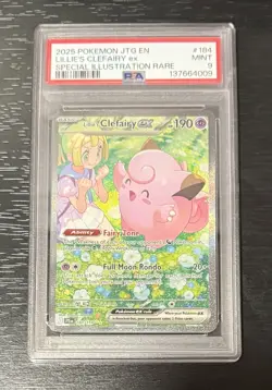 Pokemon 2025 JTG En-Journey Together #184/159 Lillie's Clefairy EX PSA 9 Mint - Image 1