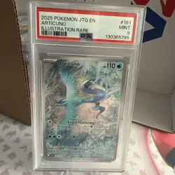 ARTICUNO #161 ILLUSTRATION RARE 2025 POKEMON JTG EN JOURNEY TOGETHER PSA 9 MINT - Image 3