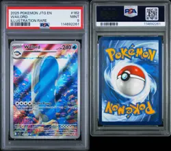 2025 POKEMON JTG EN-JOURNEY TOGETHER ILLUSTRATION RARE #162 WAILORD PSA 9 MINT - Image 3