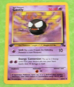 Vintage Pokemon Card First Edition Gastly 33/62 - Image 1