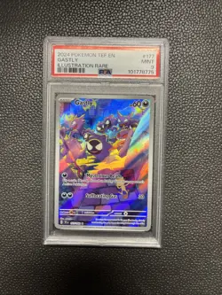 Pokemon TCG Card Gastly 177/162 Illustration Rare Temporal Forces 2024 - Image 1