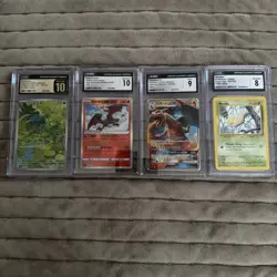 CGC Graded Pokemon Card Lot (4) - Charizard, Bulbasaur, Weedle, PRISTINE 🔥 - Image 1