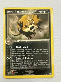 Dark Raticate 17/109 EX Team Rocket Returns Regular Rare Pokemon Card - Image 2