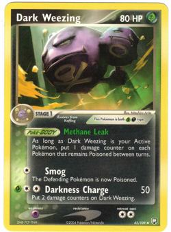 Dark Weezing 42/109 EX Team Rocket Returns Regular Pokemon Card - Image 1