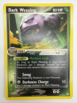 Dark Weezing 42/109 EX Team Rocket Returns Regular Pokemon Card - Image 3