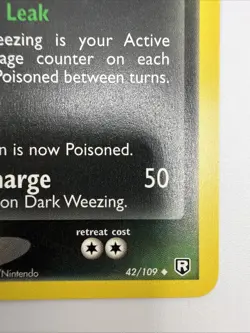 Dark Weezing 42/109 EX Team Rocket Returns Regular Pokemon Card - Image 5
