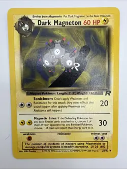 Dark Magneton 28/82 Team Rocket Regular Rare Vintage Pokemon Card - Image 3