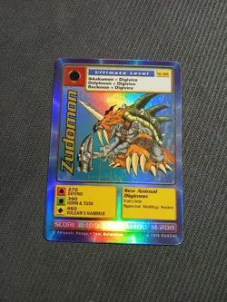 Digimon Cards - 1999 Digi-Battle Foil Holo Zudomon ST-38S Rare - Lightly Played - Image 1