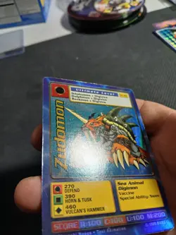 Digimon Cards - 1999 Digi-Battle Foil Holo Zudomon ST-38S Rare - Lightly Played - Image 3