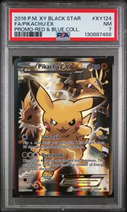 Pikachu Ex Pokemon Xy Black Star Promo XY124 PSA 7 - Image 1