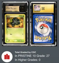 2005 POKEMON EX UNSEEN FORCES #66/115 PINECO CGC PRISTINE 10 - Image 1