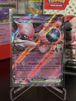 Pokemon TCG Team Rocket’s Mewtwo ex 81/182 Destined Rivals Double Rare *NM* - Image 1