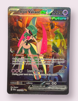 Pokemon Iron Valiant ex 249/182 Sv04: Paradox Rift Special Illustration Rare NM - Image 1