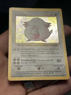 Pokemon TCG Chansey Base Set 1999 Unlimited Holo Rare 3/102 Shadowless- LP - Image 4