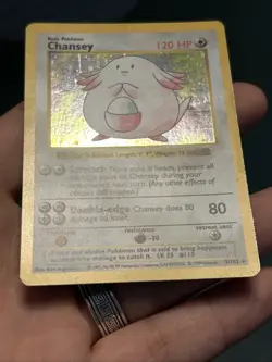 Pokemon TCG Chansey Base Set 1999 Unlimited Holo Rare 3/102 Shadowless- LP - Image 5