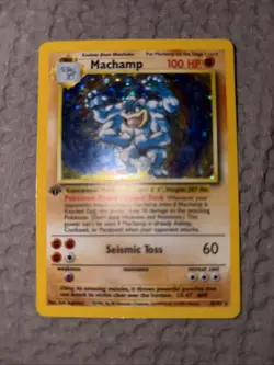 Pokemon TCG Machamp Base Set 1st Edition 8/102 - Image 1